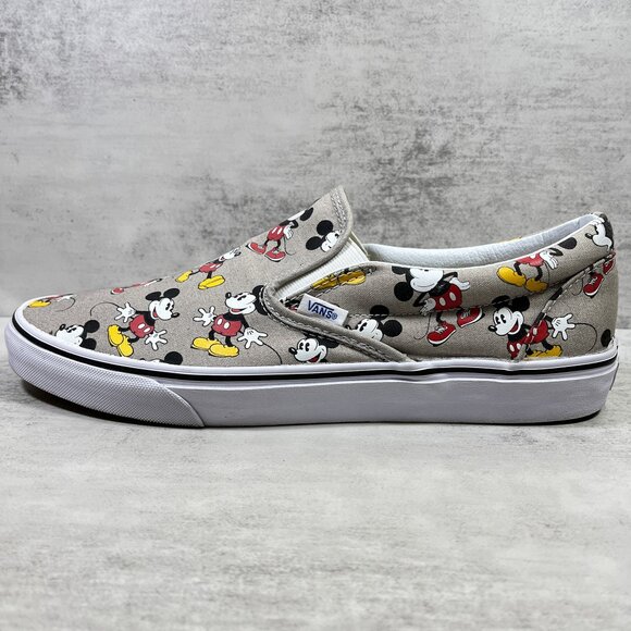 Vans Disney Mickey Mouse Classic Slip On Sneakers - Men's Size 11.5 - Picture 1 of 10